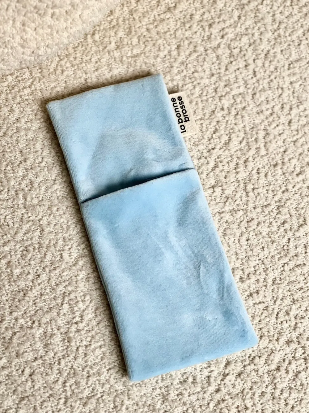 La Bonne Brosse Our Pouches | Our Baby Hair Brushes*‘Baby Hair Brush’ Pouch Light Blue