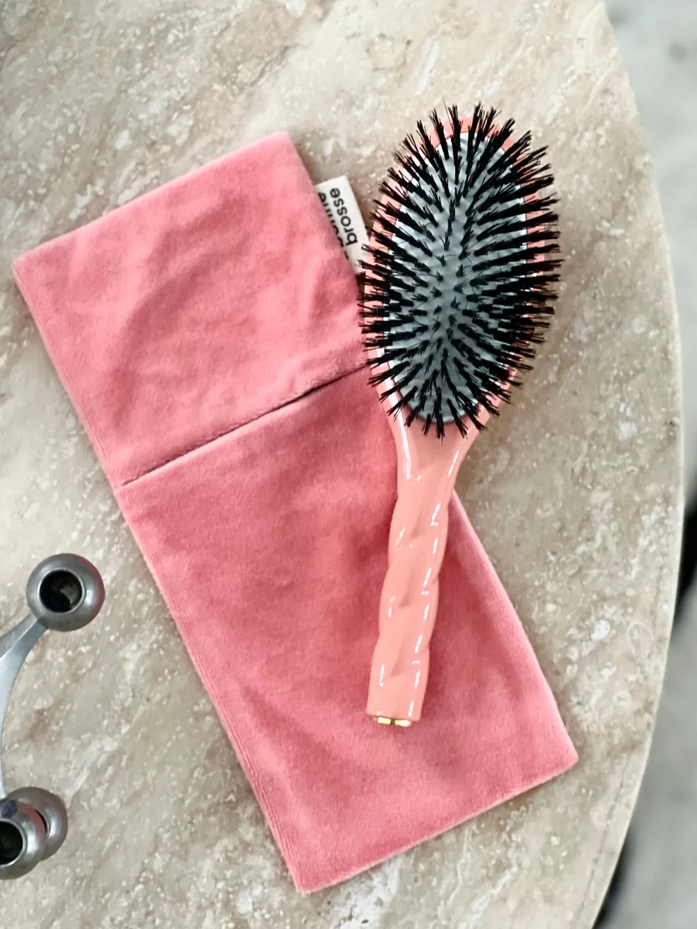 La Bonne Brosse Our Pouches*‘Large Hair Brush’ Pouch Coral