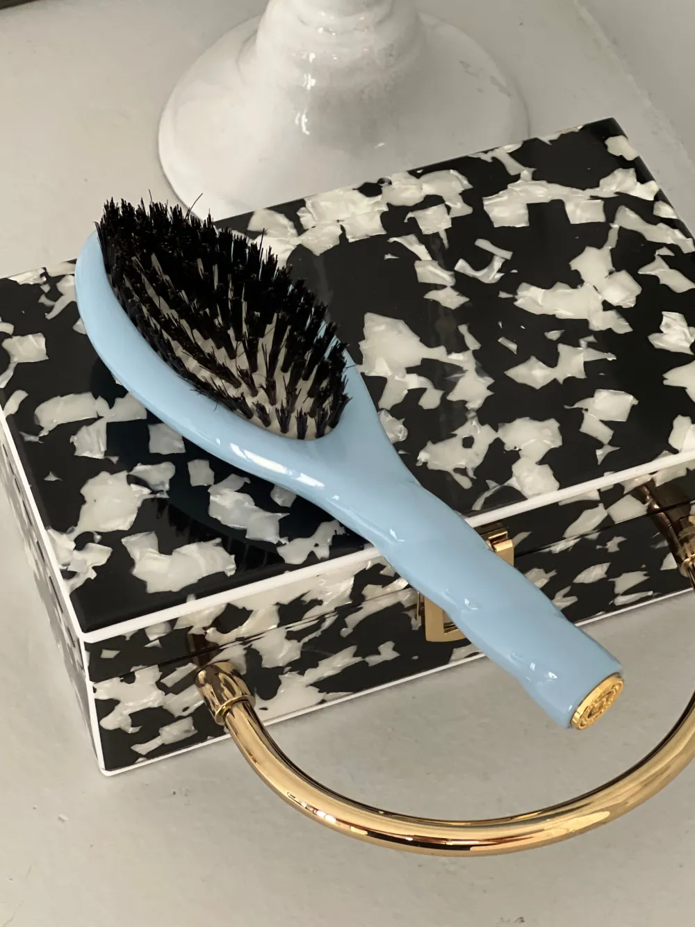 La Bonne Brosse Our Hair Brushes | Our Small Brushes*N.01 The Small Shine & Care Hair Brush THE UNIVERSAL Light Blue